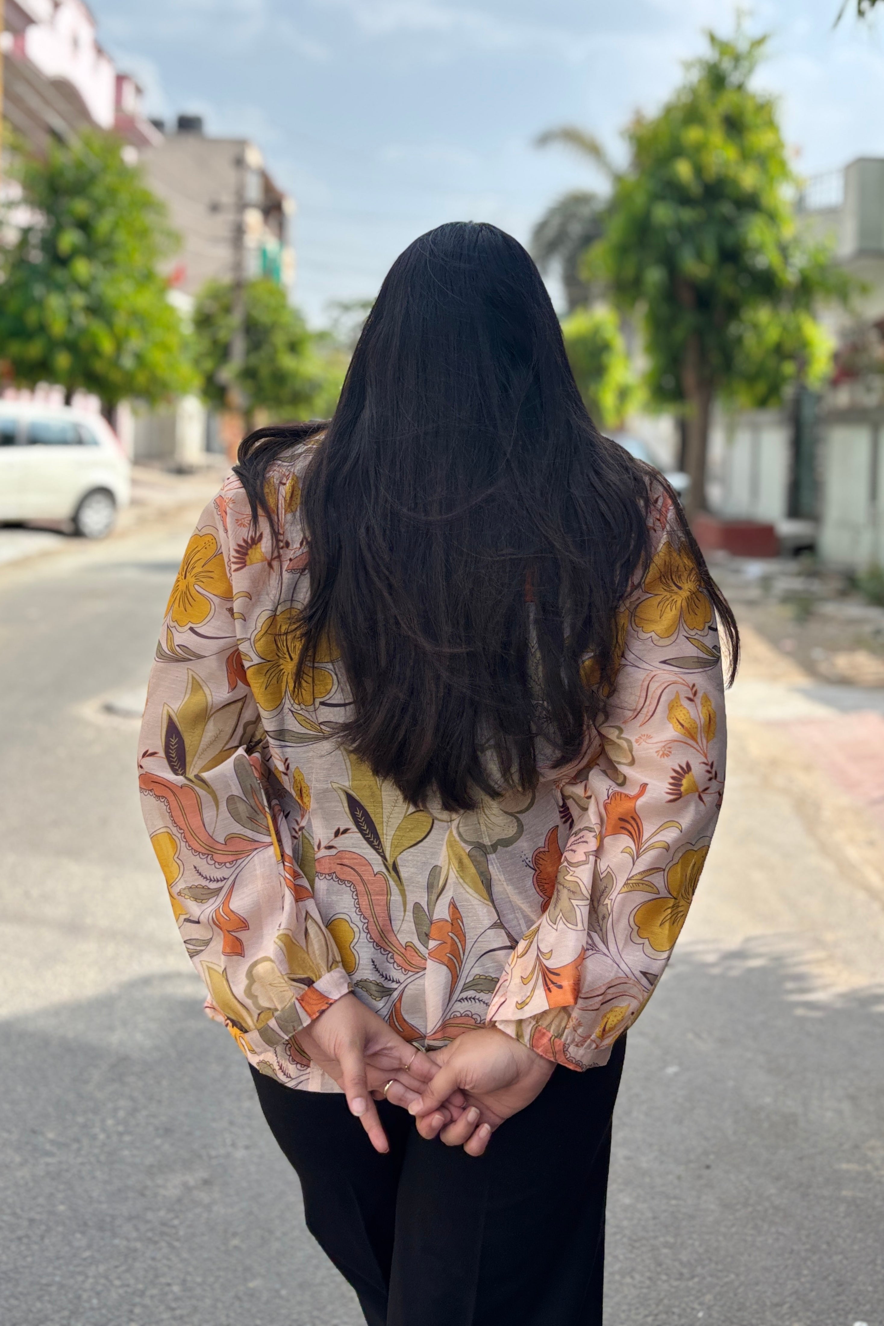 Tropical Bloom Sheer Shirt