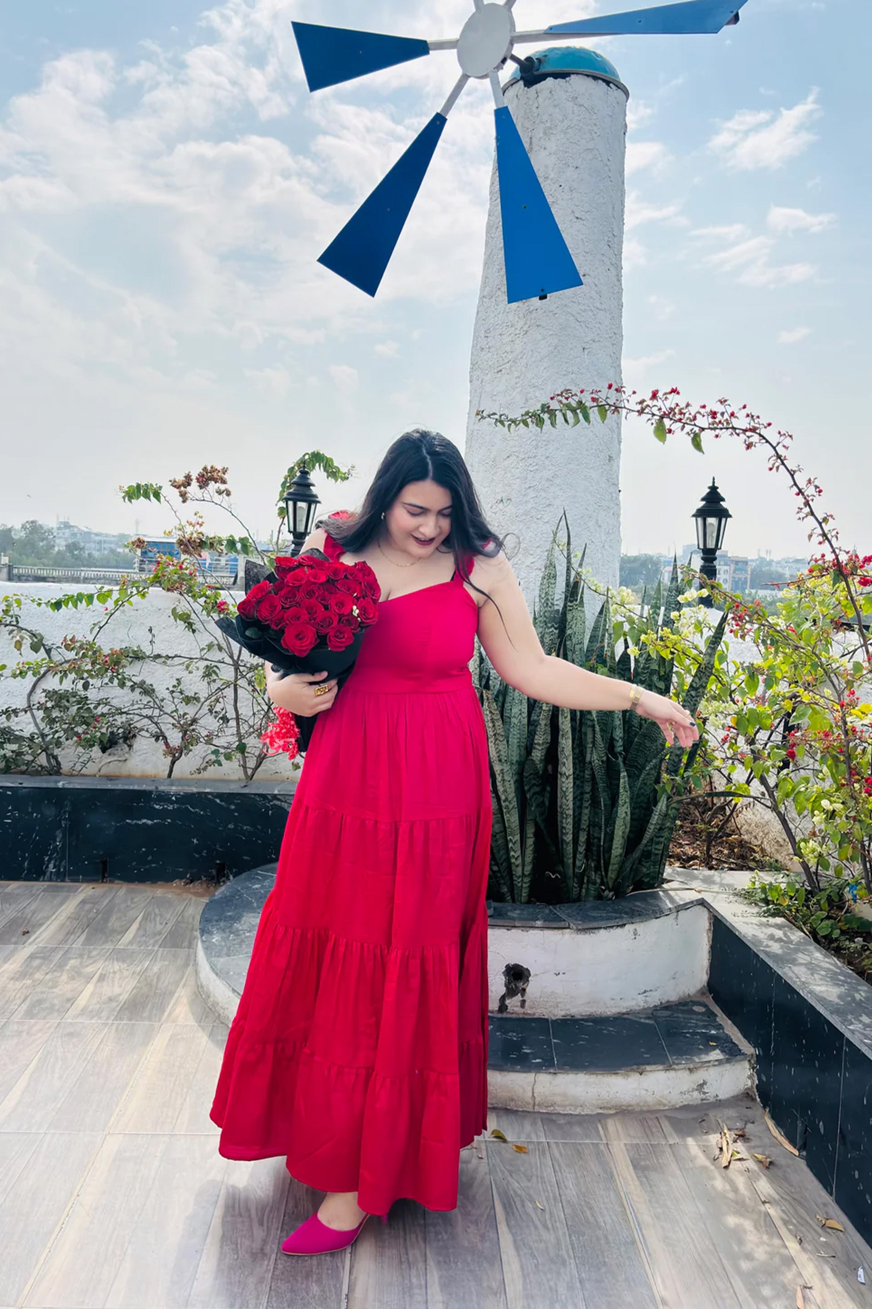 Scarlet Serenade Maxi Dress