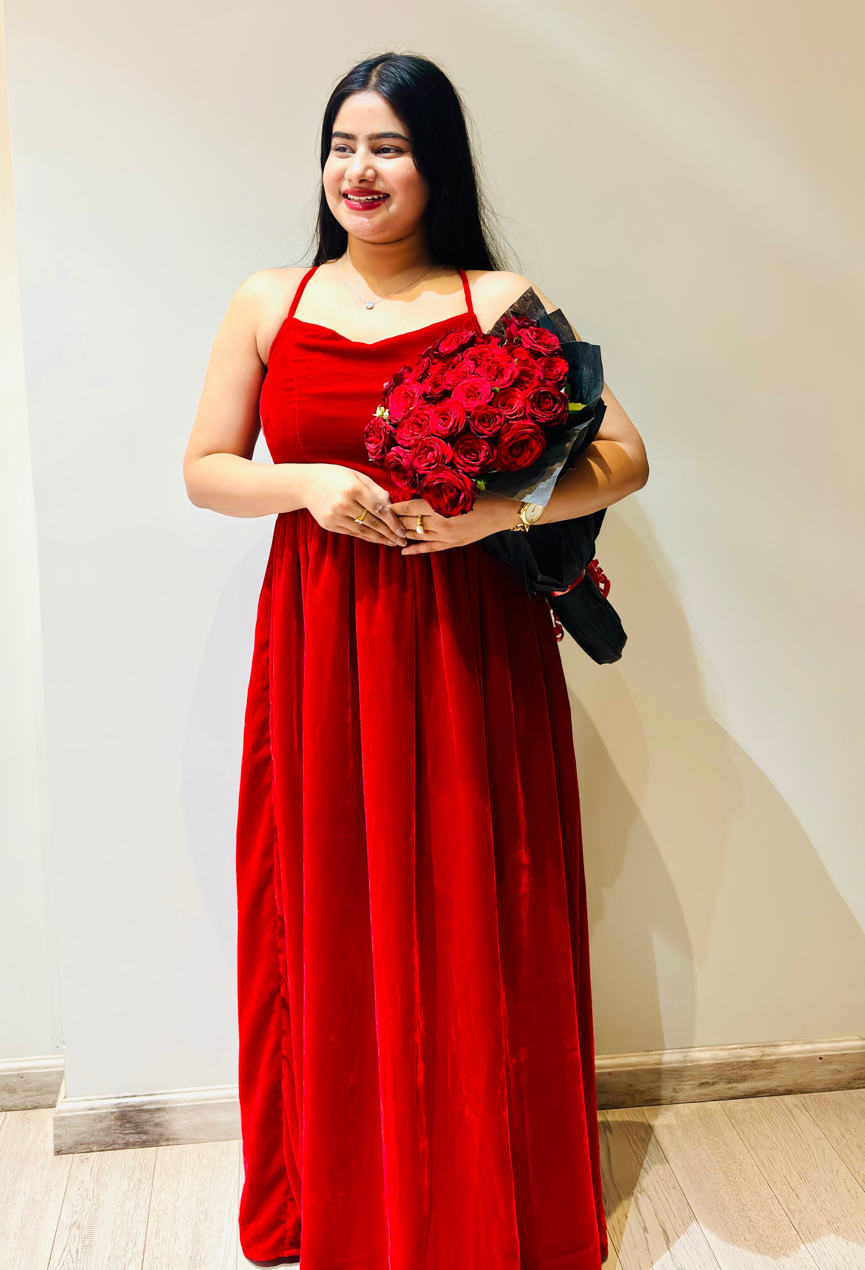 Red Bow Maxi Dress