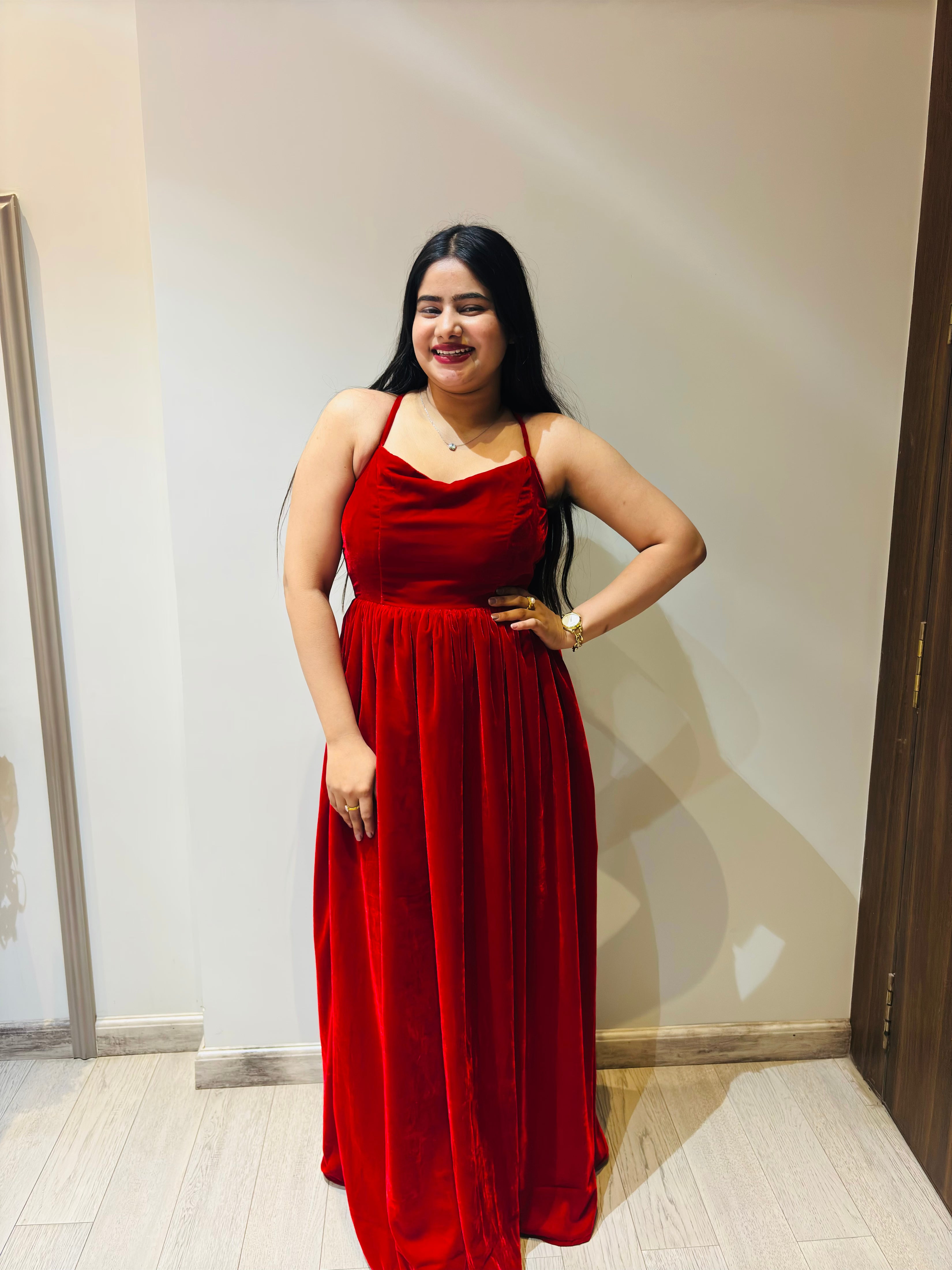 Red Bow Maxi Dress