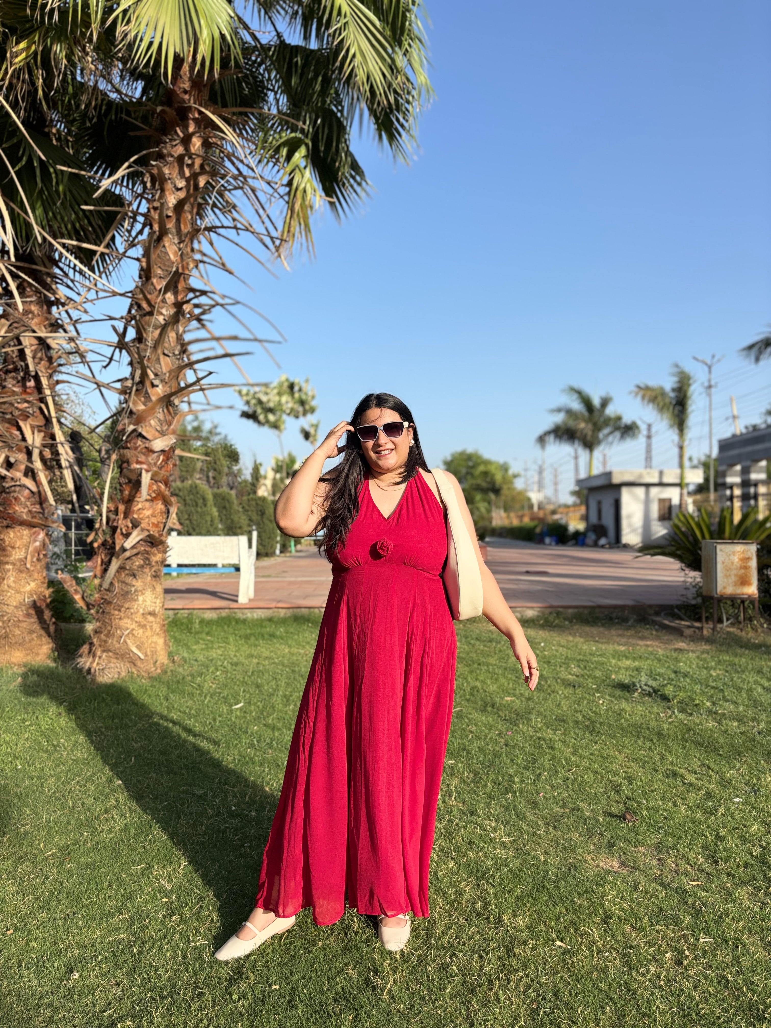 Crimson Bloom Maxi