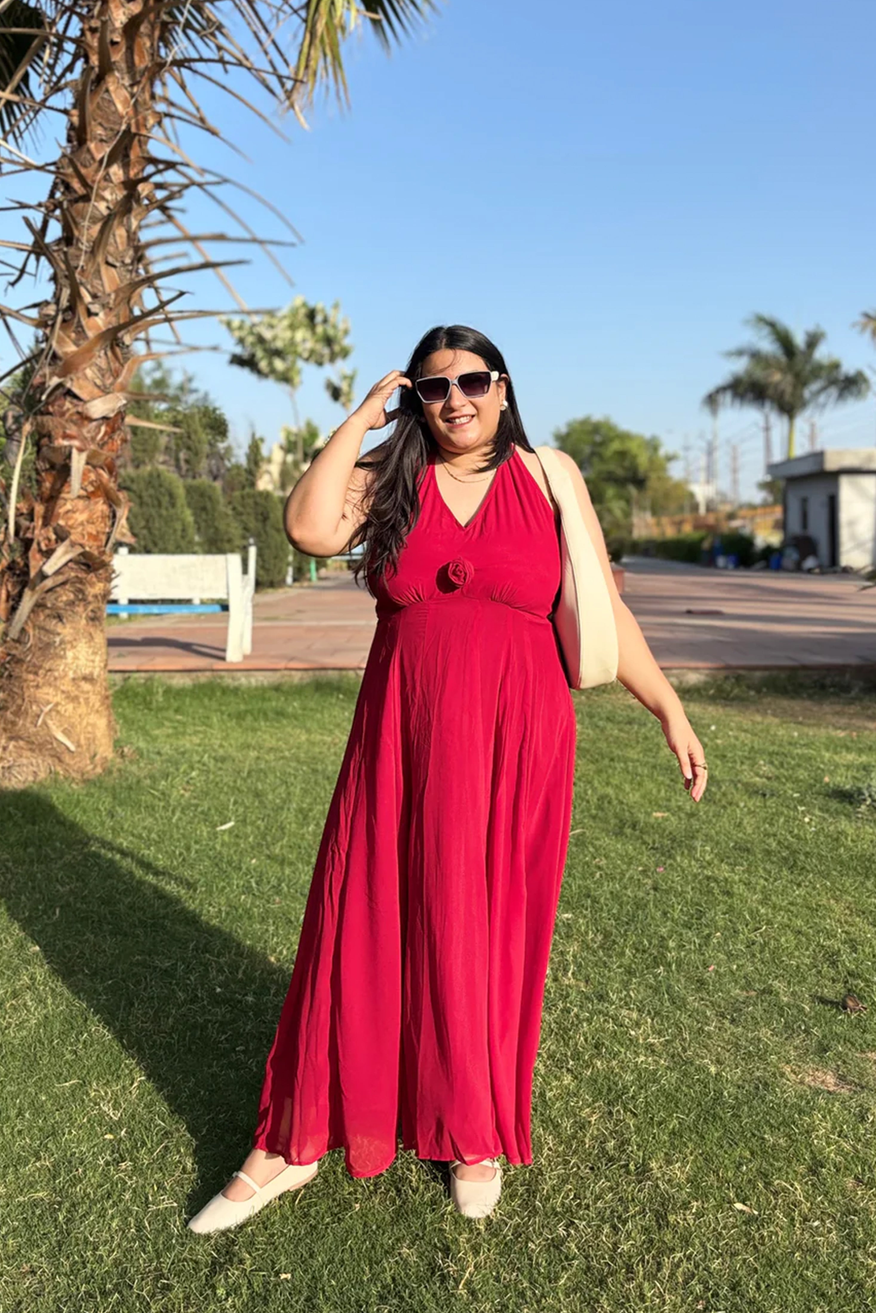 Crimson Bloom Maxi