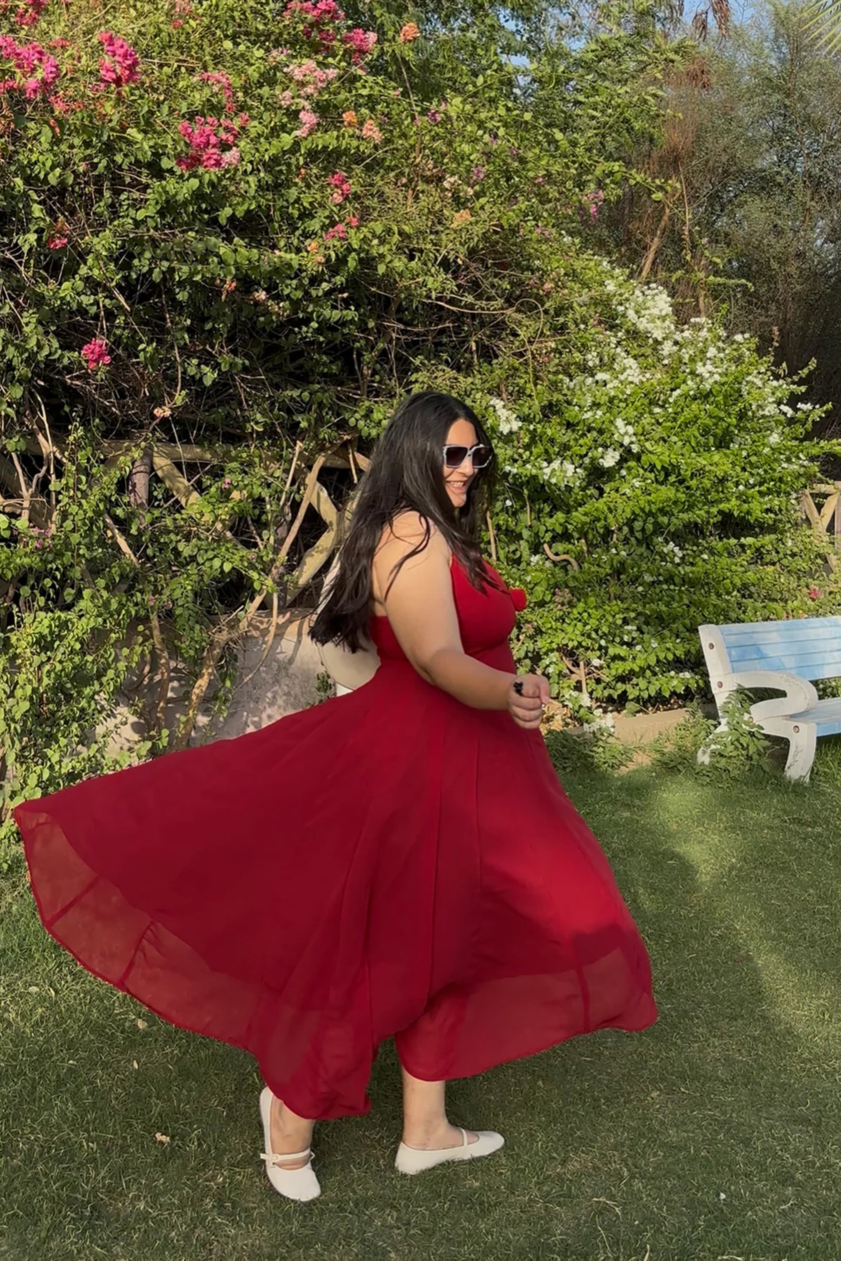 Crimson Bloom Maxi