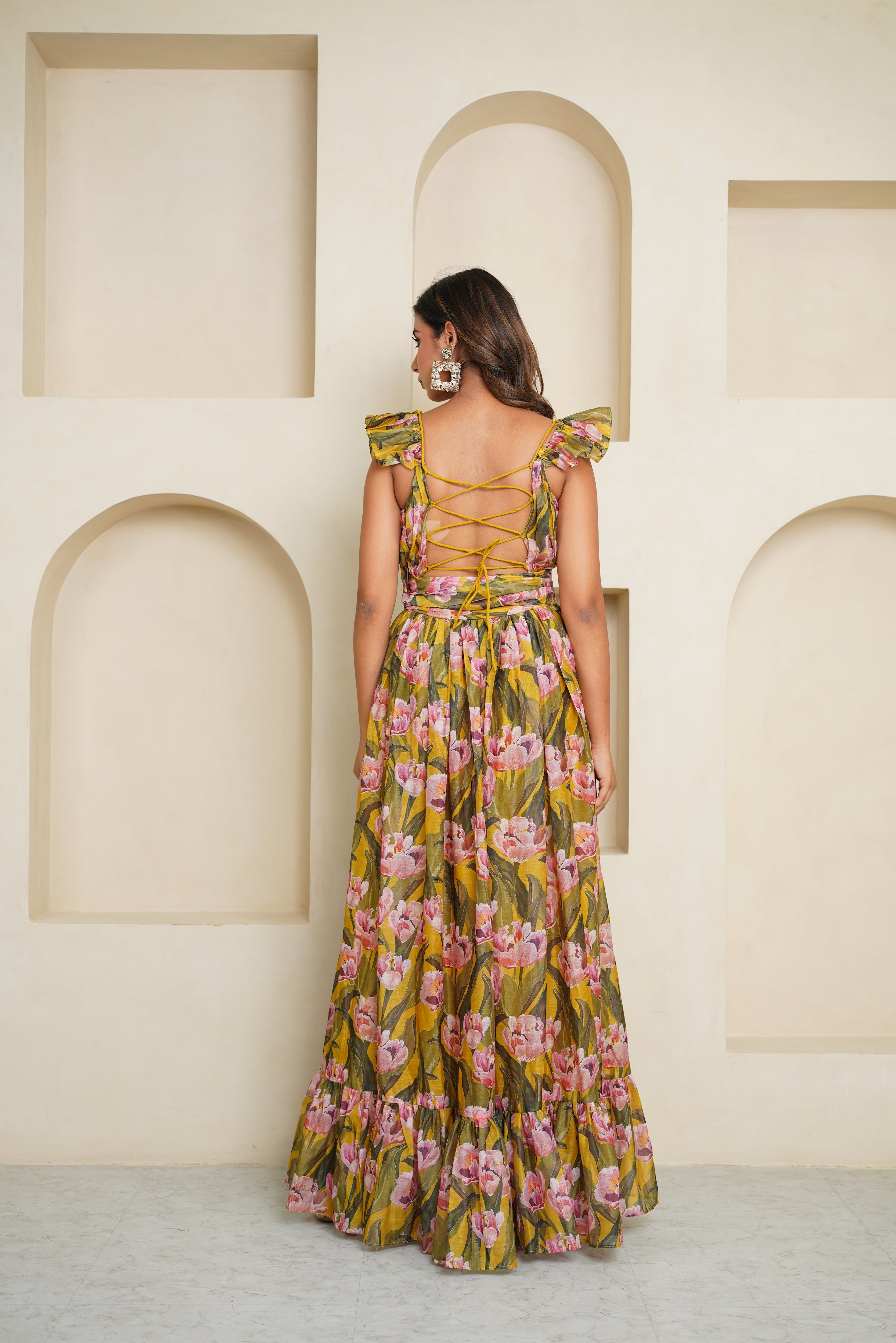Floral Chanderi Dress