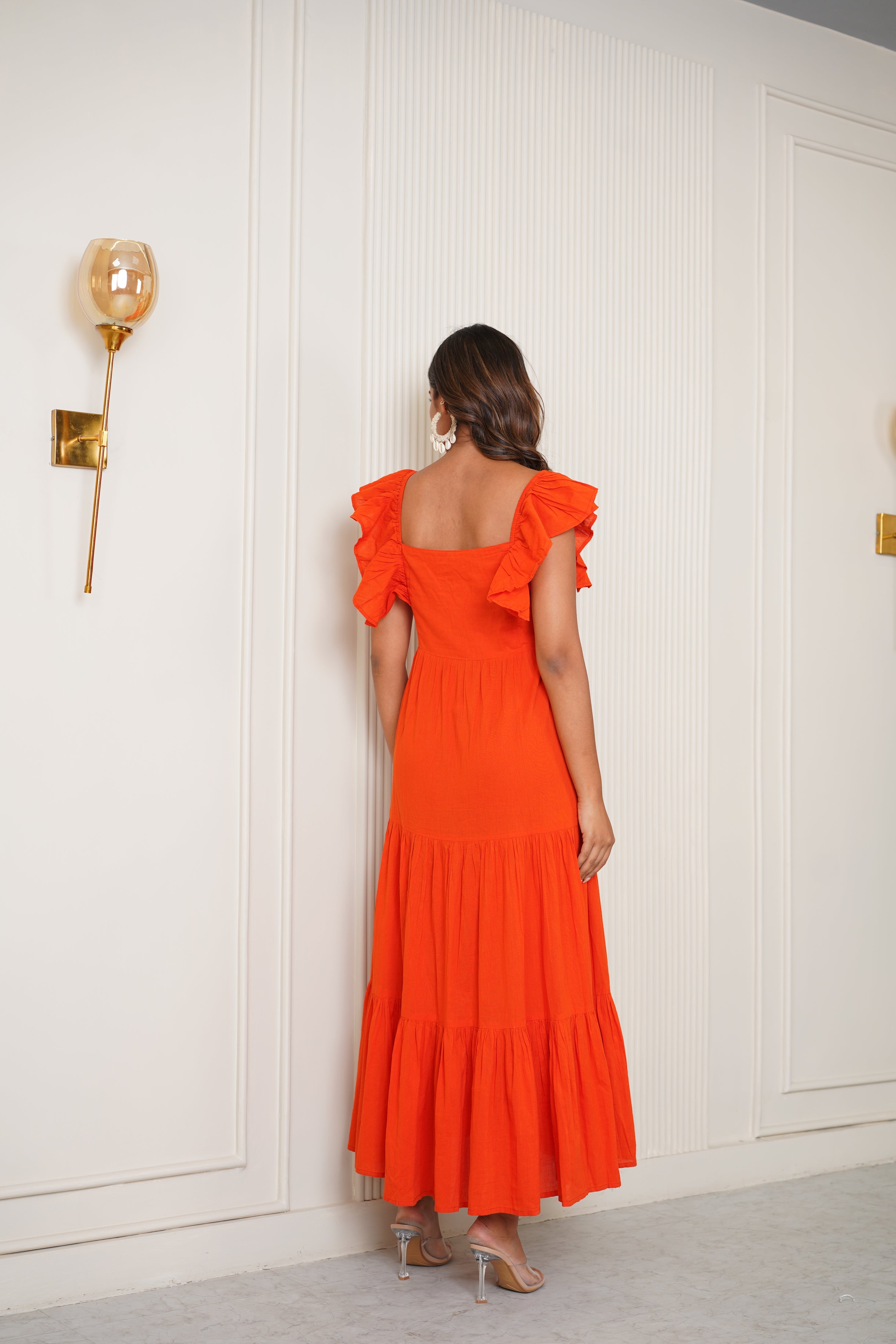Orange Cotton Dress