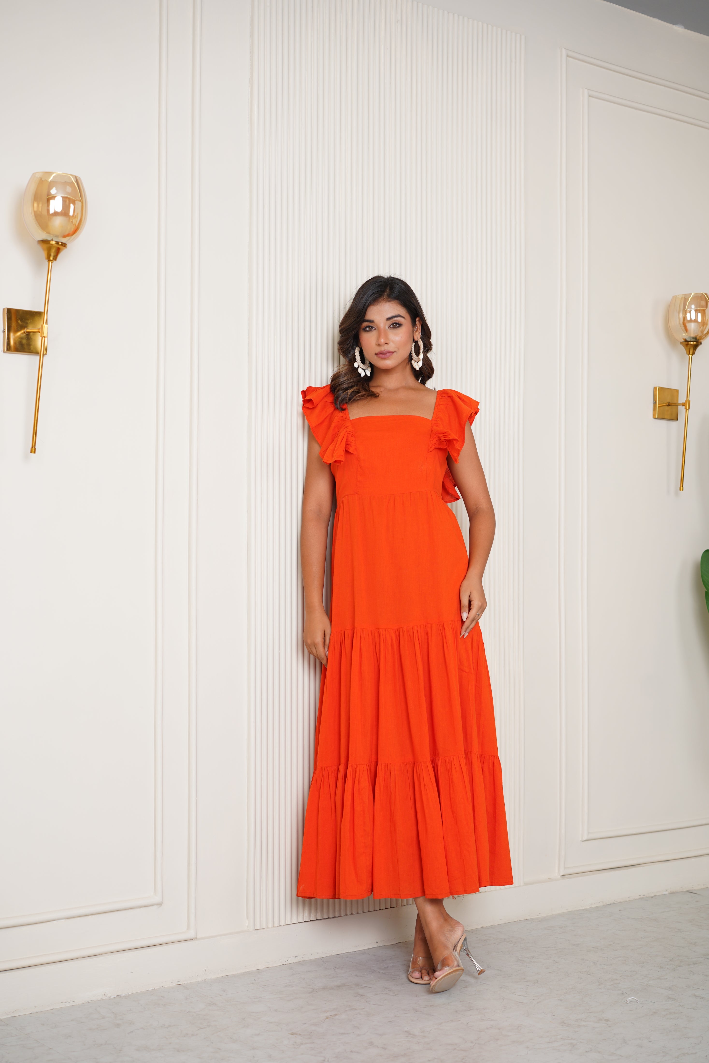 Orange Cotton Dress