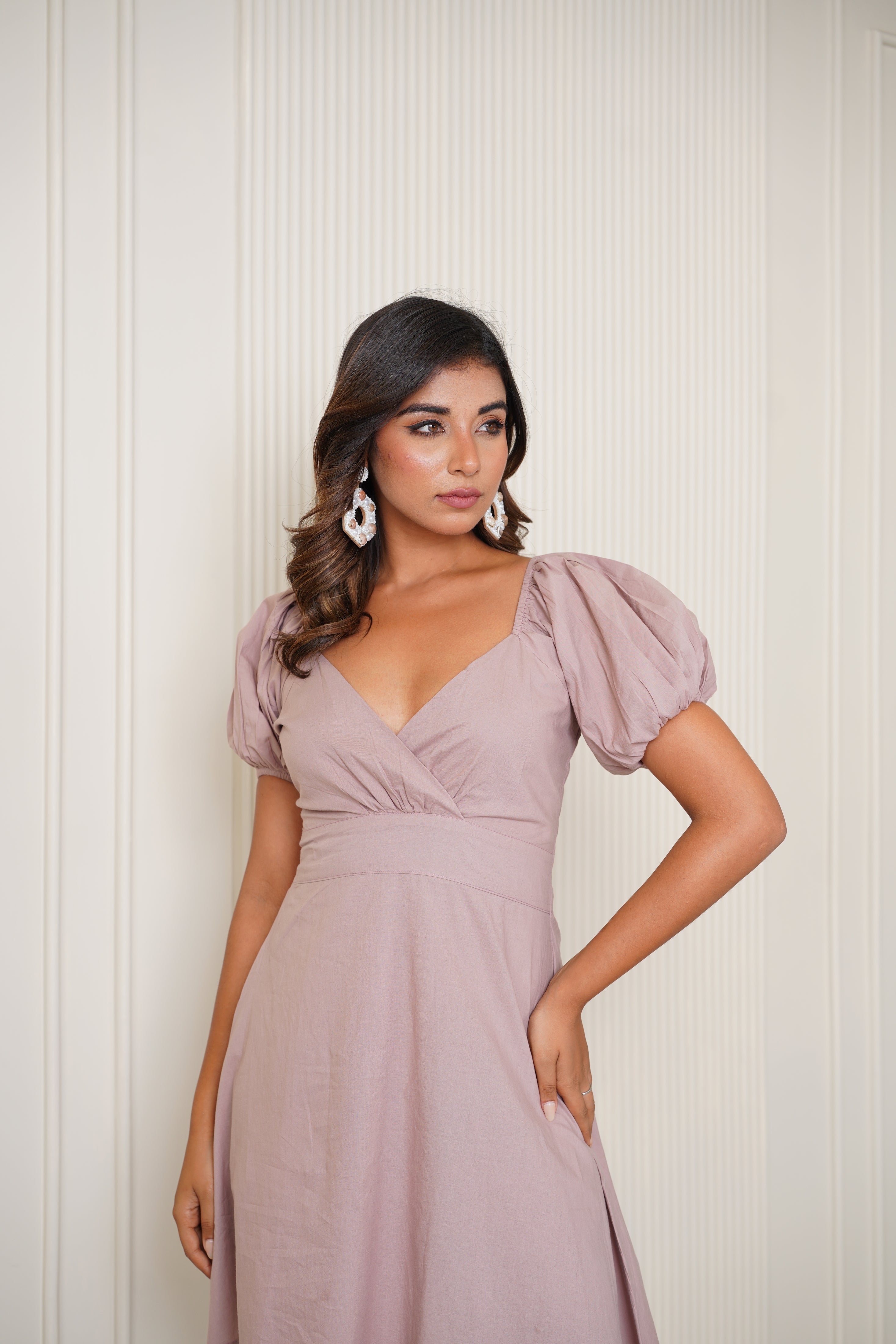 Beige Cotton Dress
