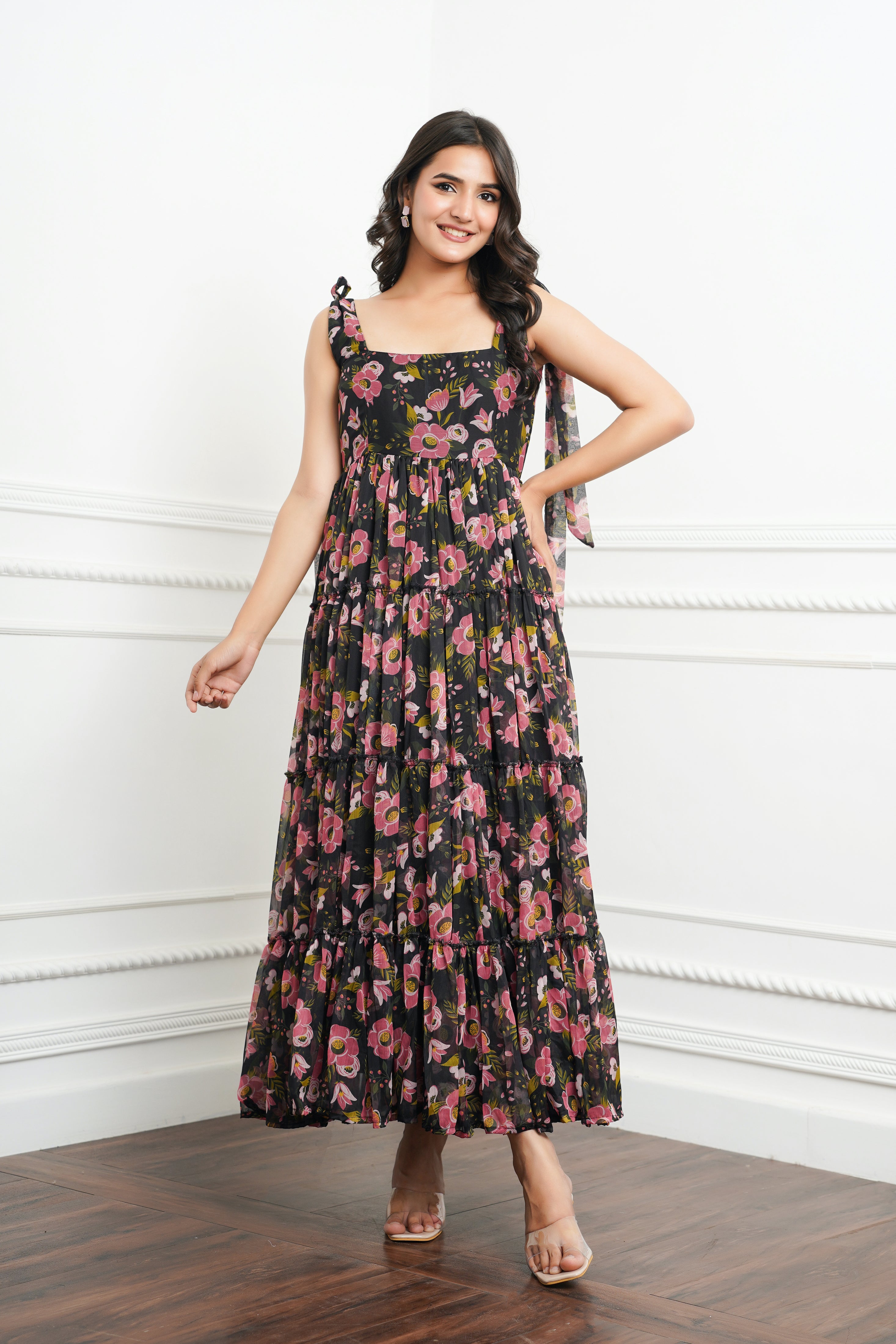 Black Flowy Maxi Dress