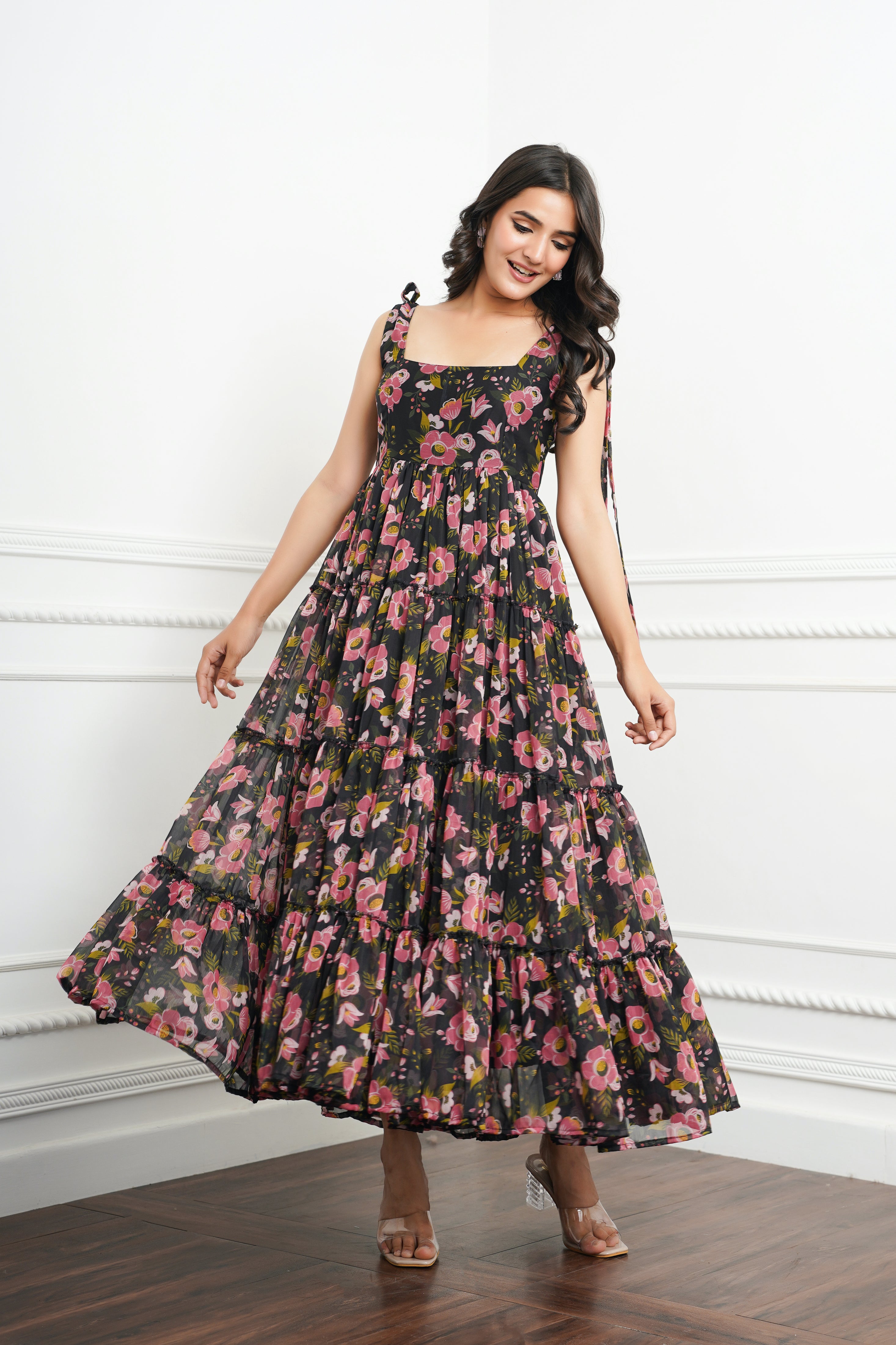 Black Flowy Maxi Dress