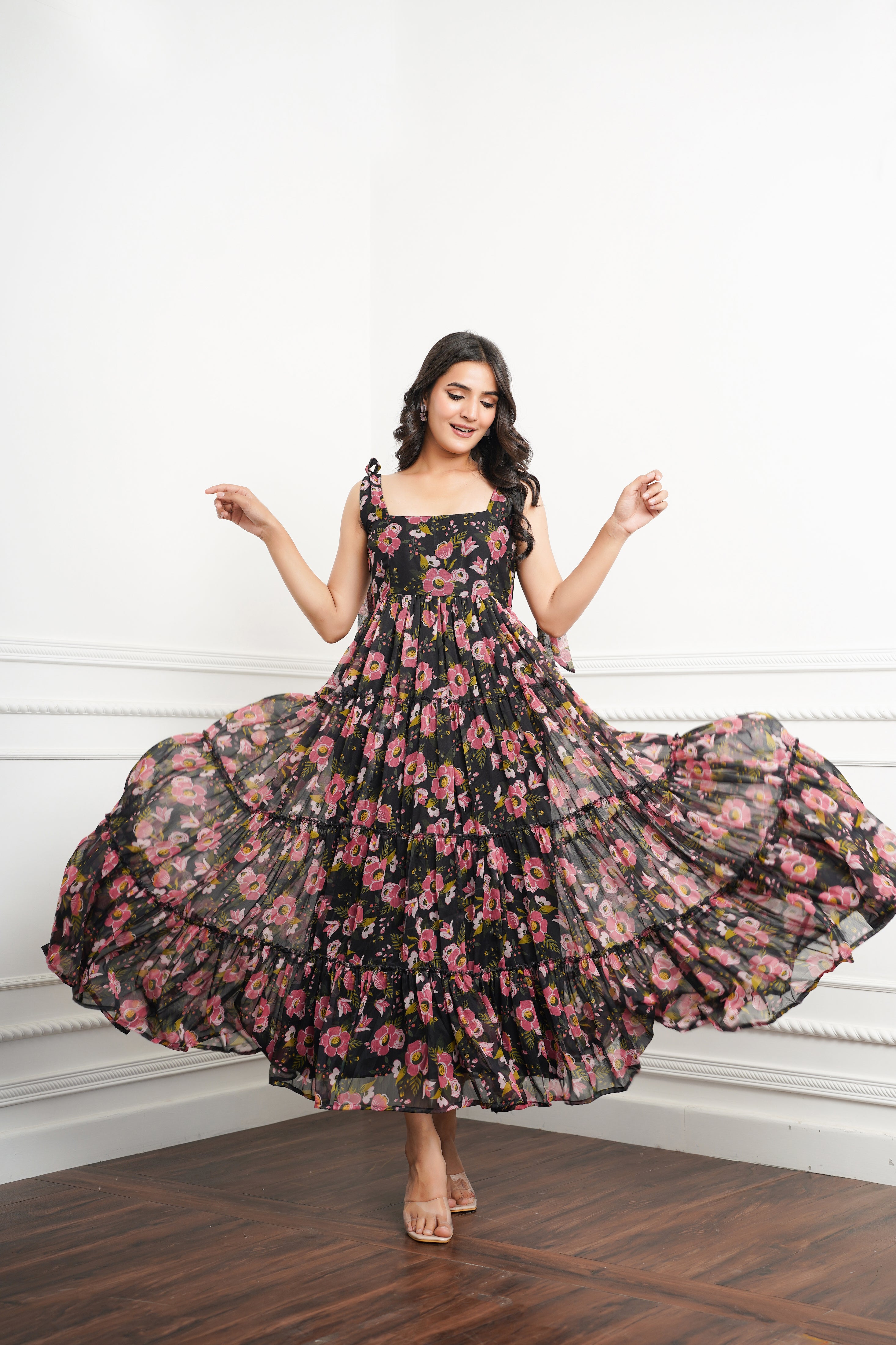 Black Flowy Maxi Dress