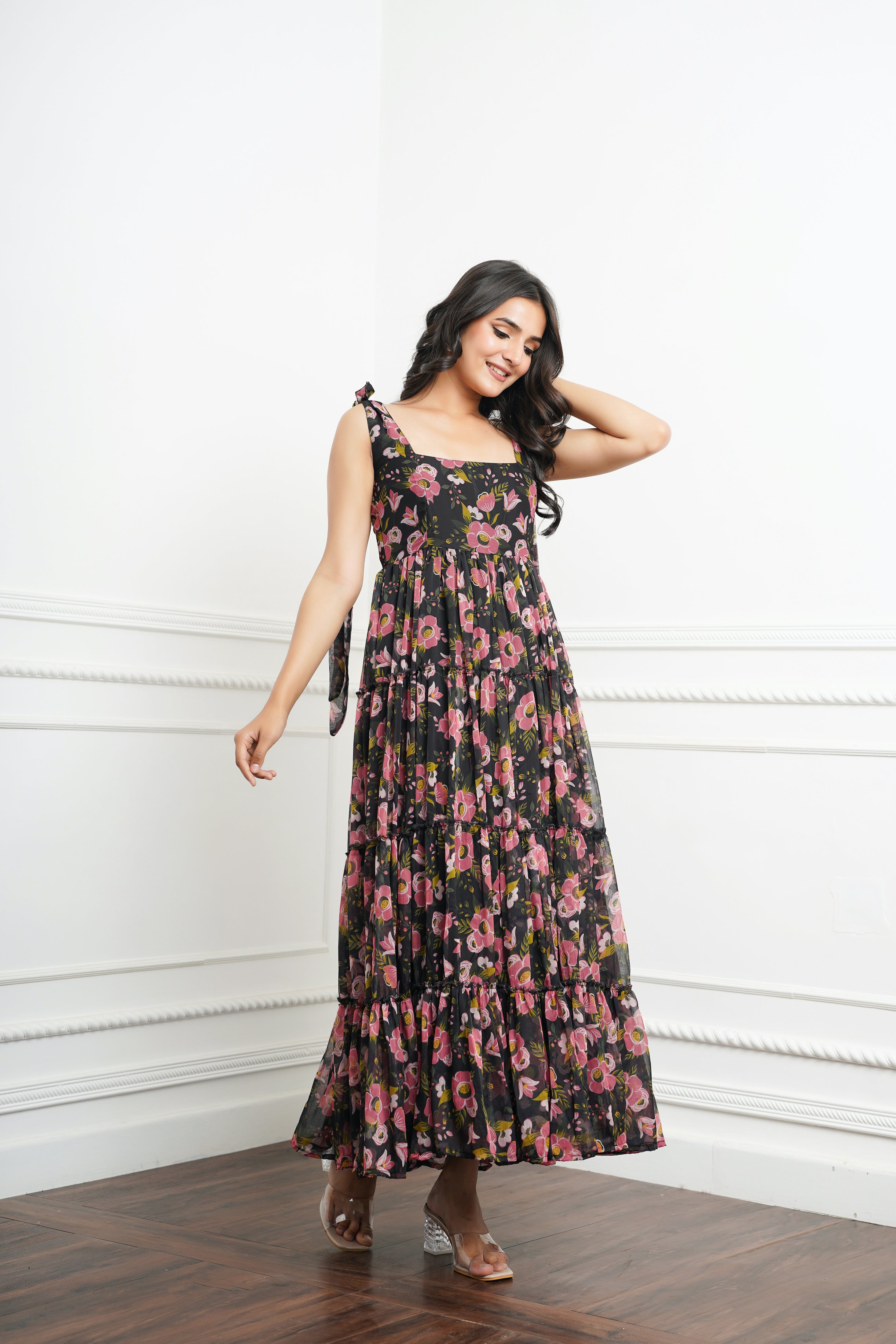 Black Flowy Maxi Dress