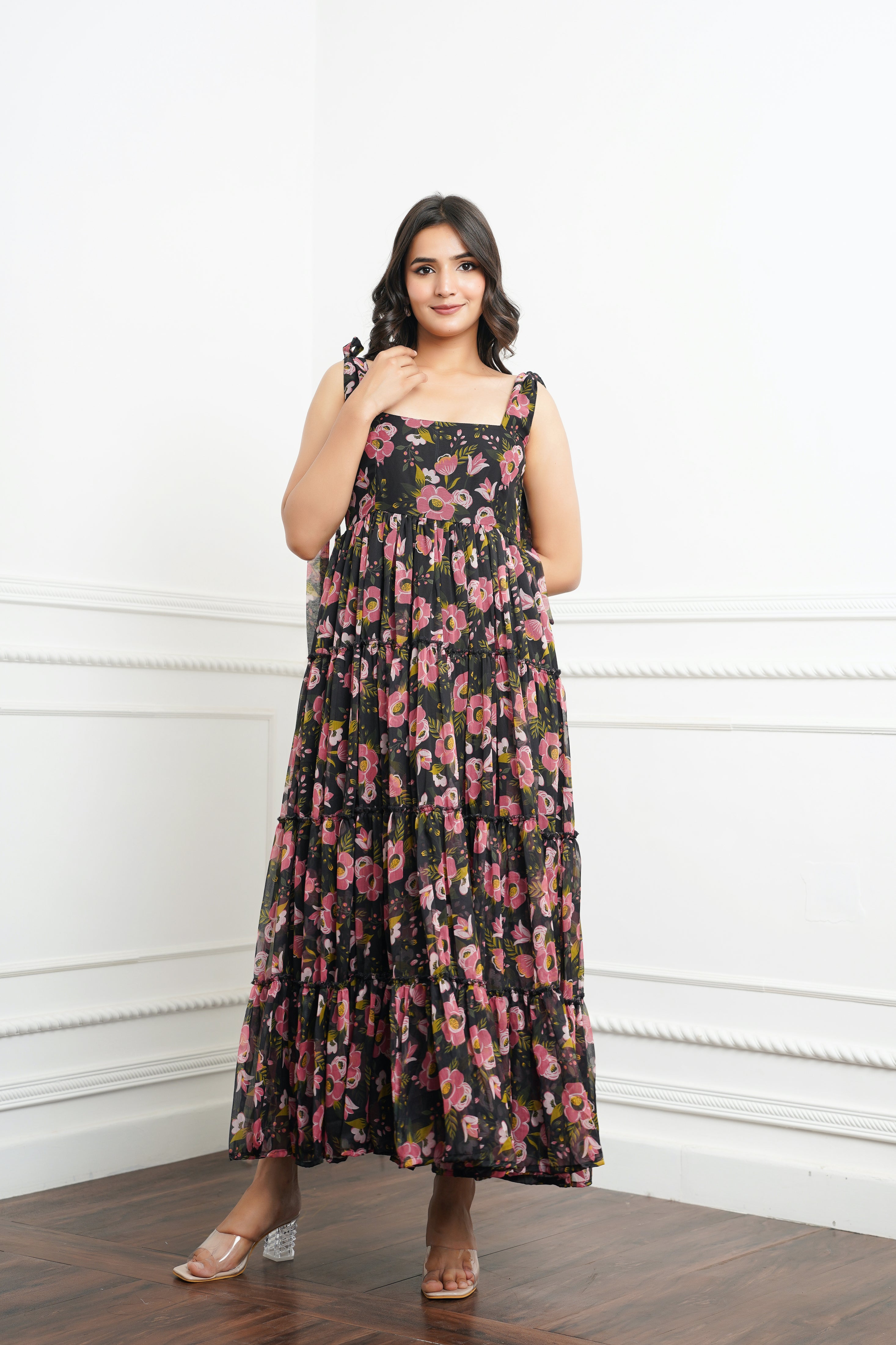 Black Flowy Maxi Dress