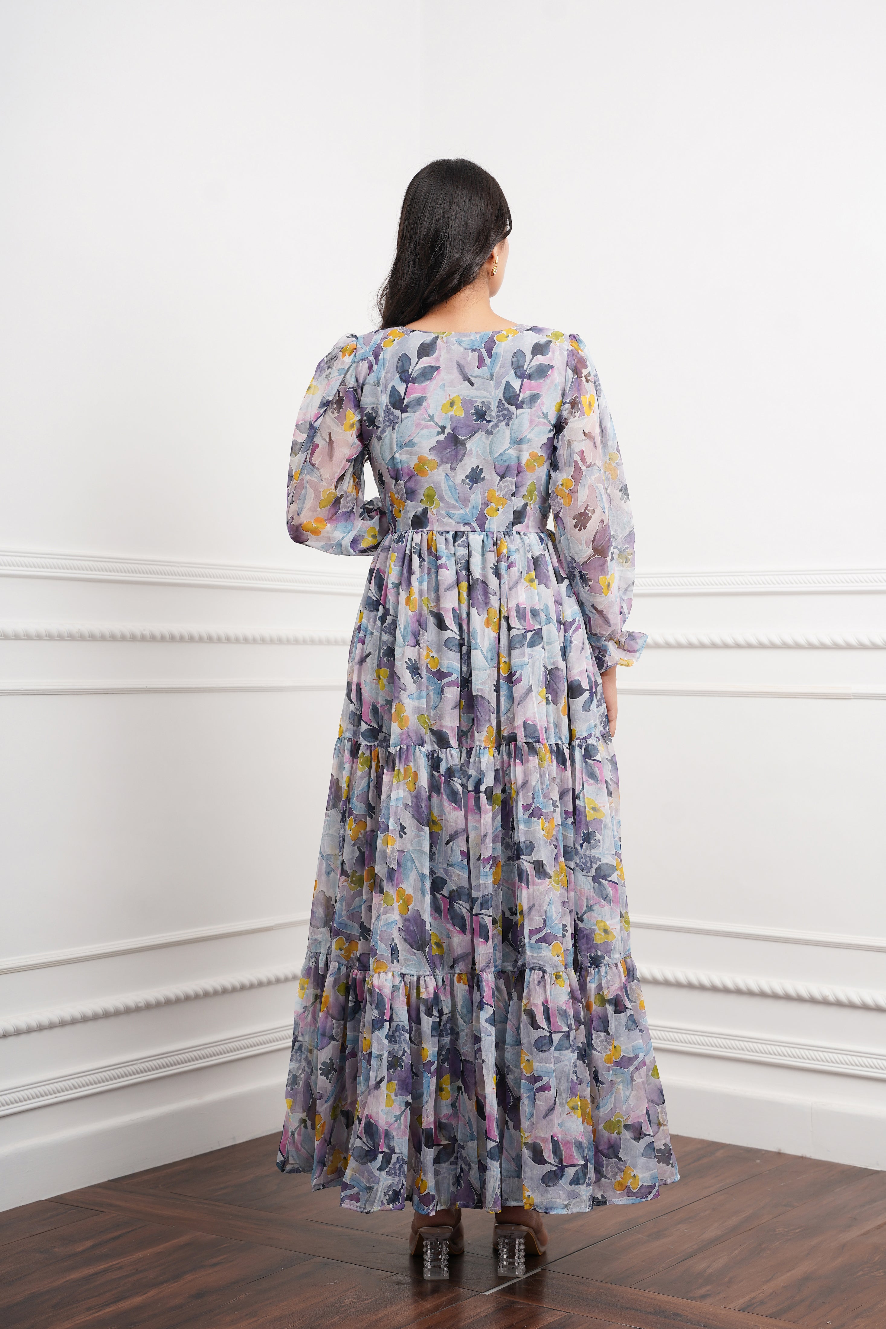 Smoky Blue Maxi Dress