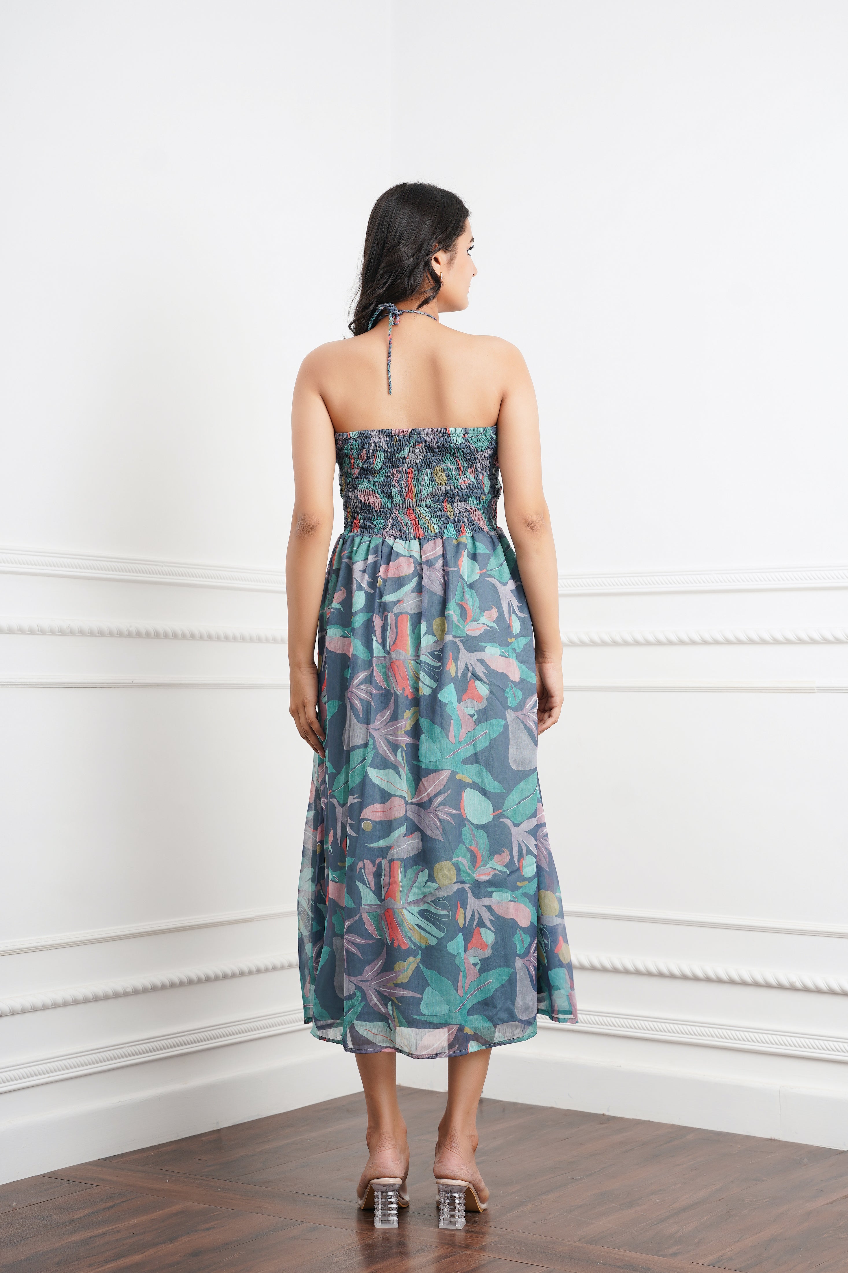 Stone Grey Midi Dress