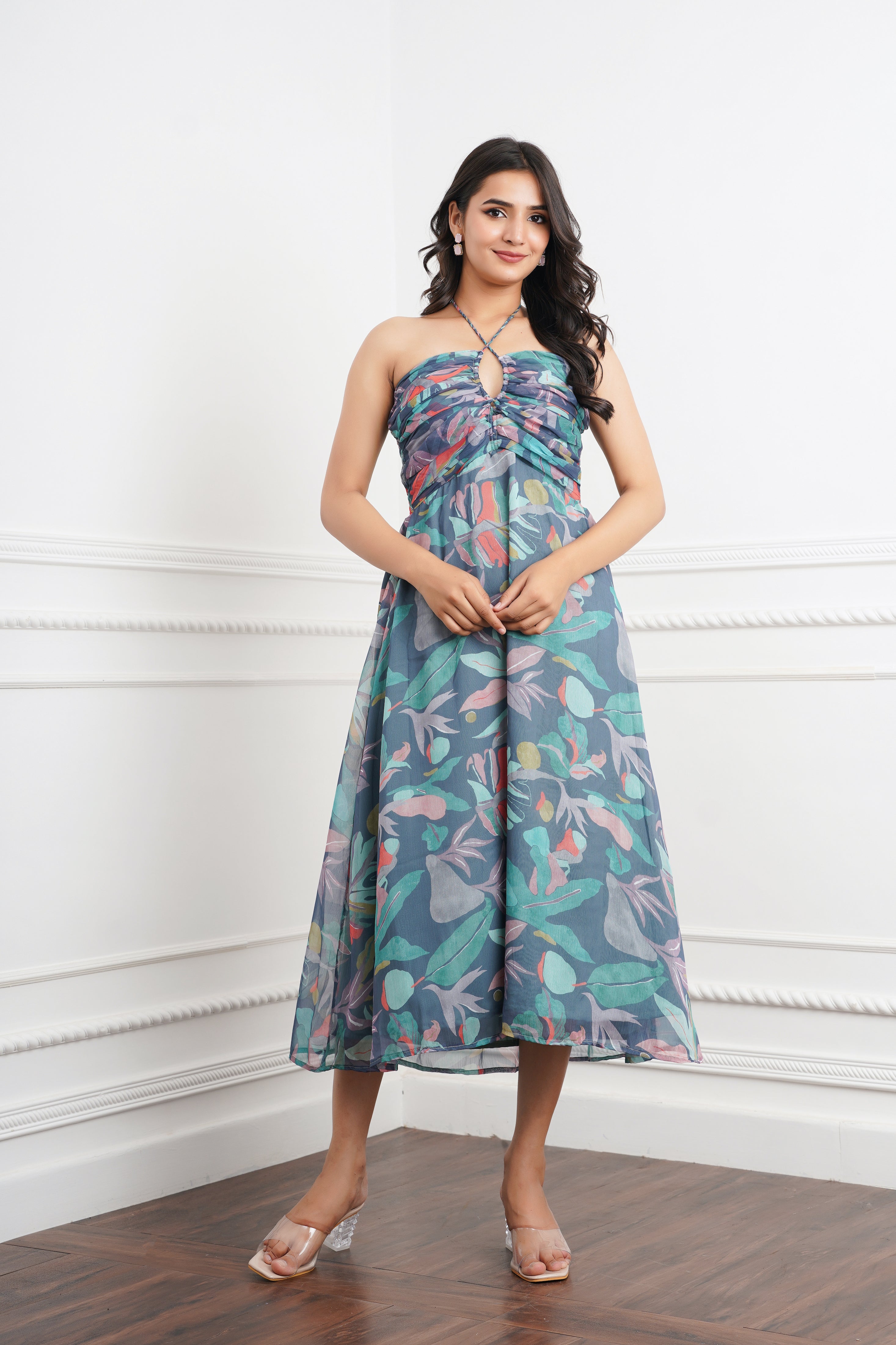 Stone Grey Midi Dress