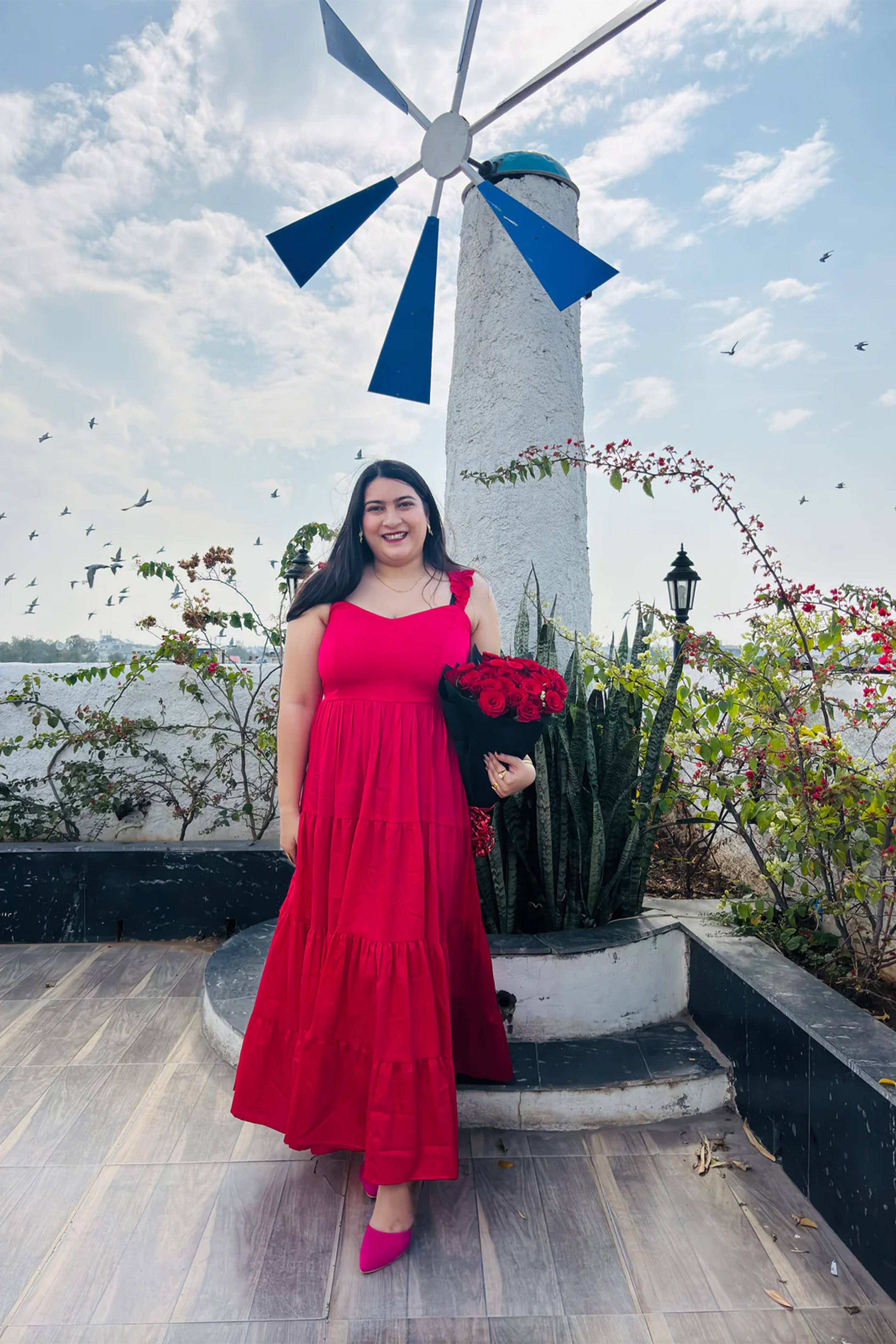 Scarlet Serenade Maxi Dress