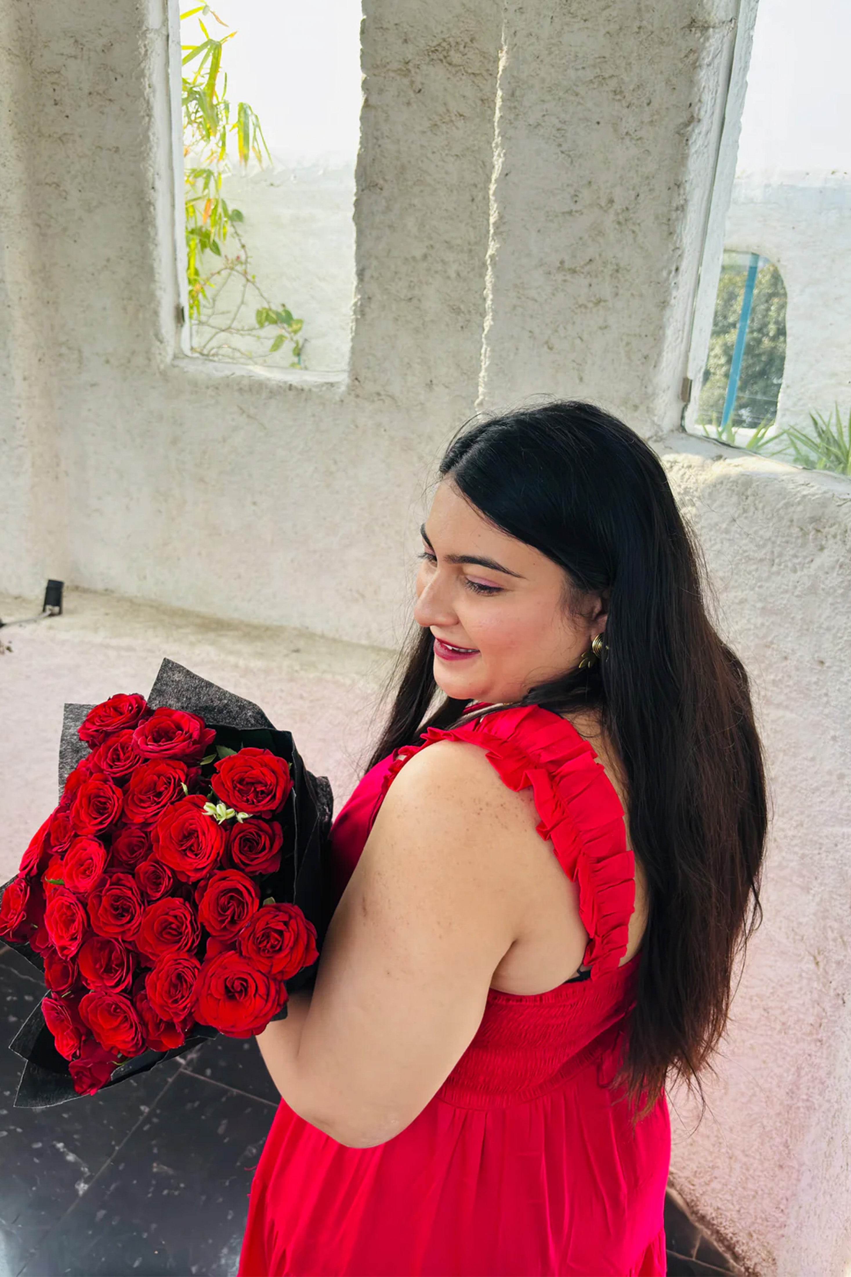 Scarlet Serenade Maxi Dress