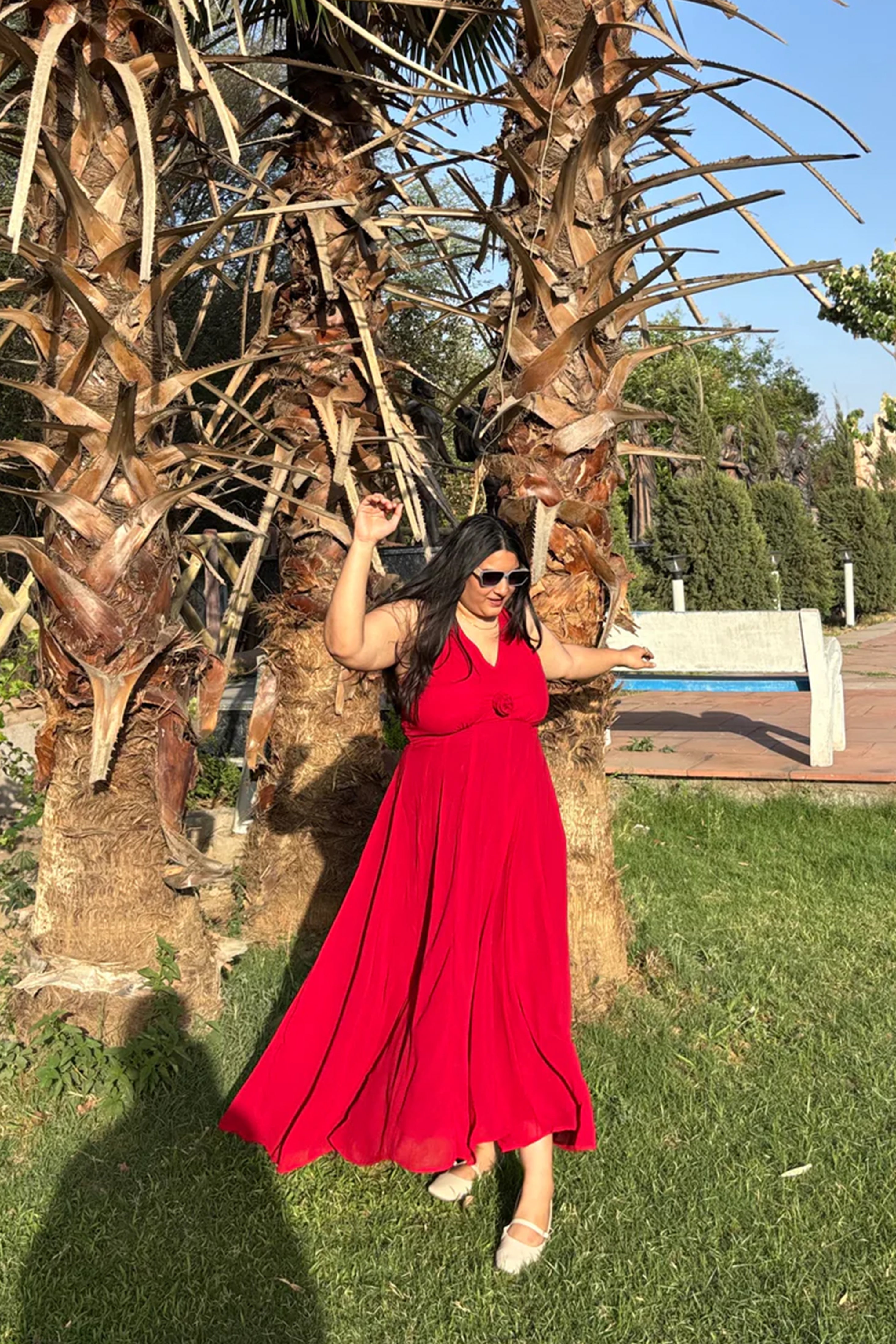 Crimson Bloom Maxi