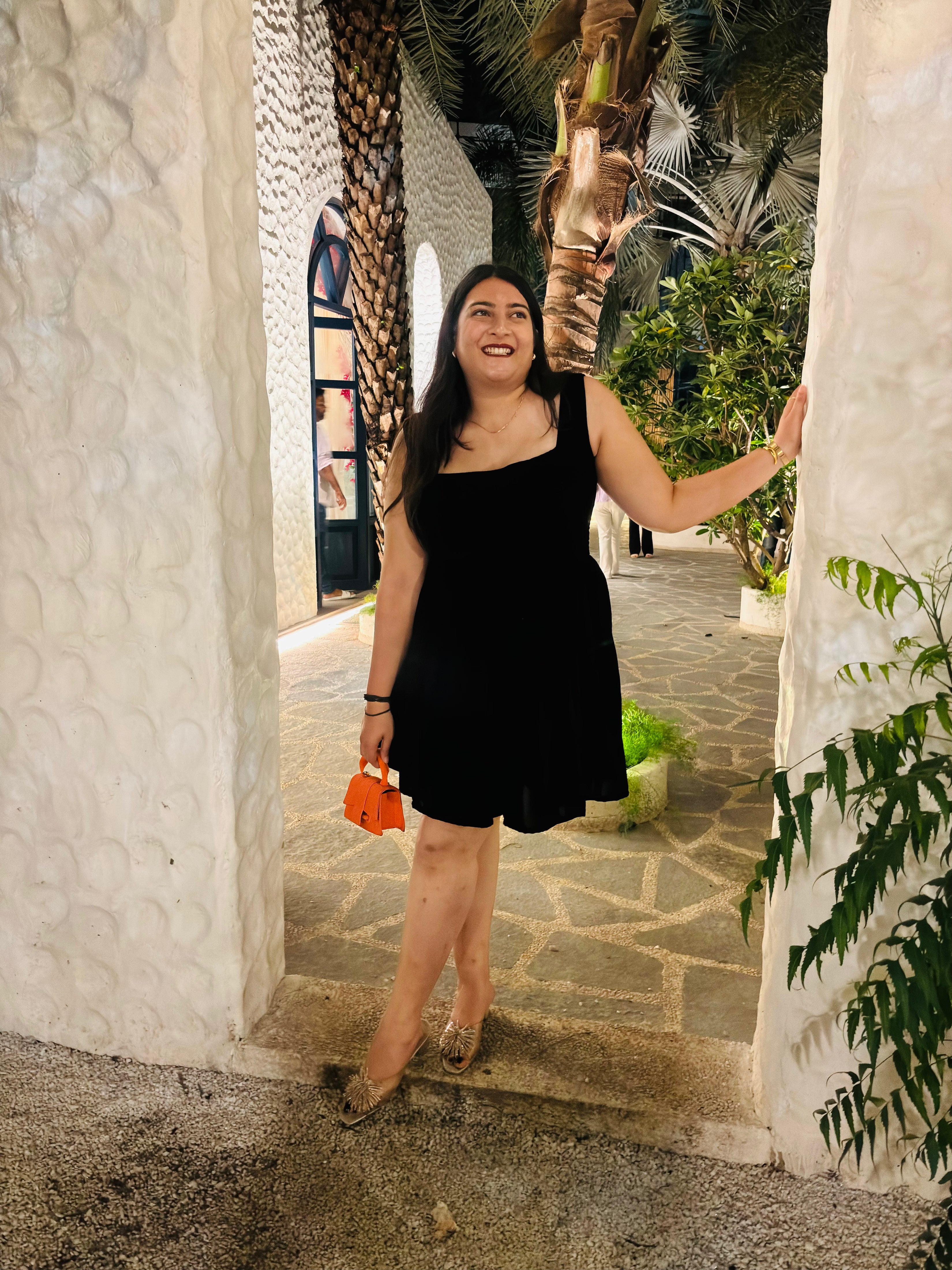 Black Velvet Mini Dress