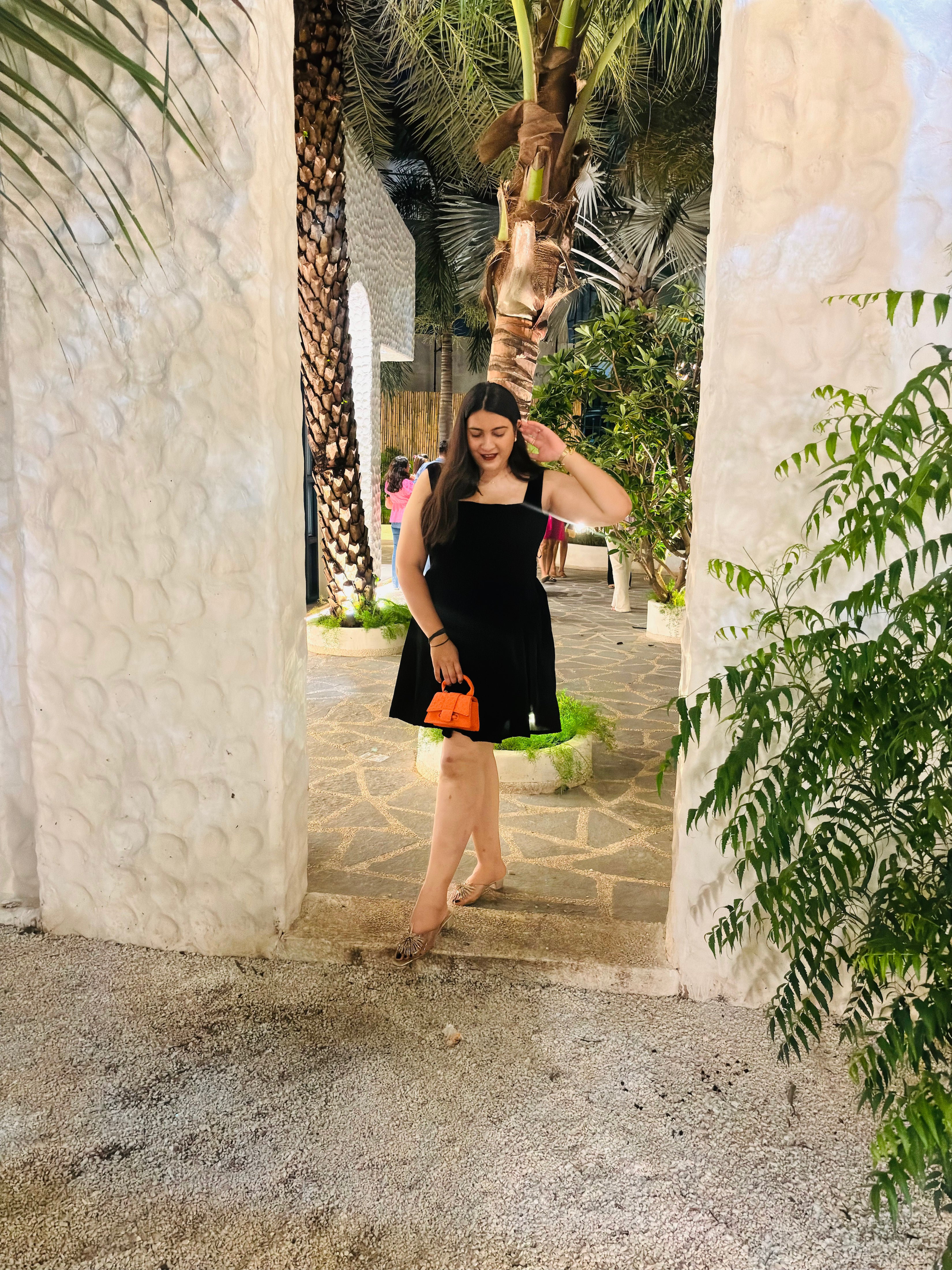 Black Velvet Mini Dress
