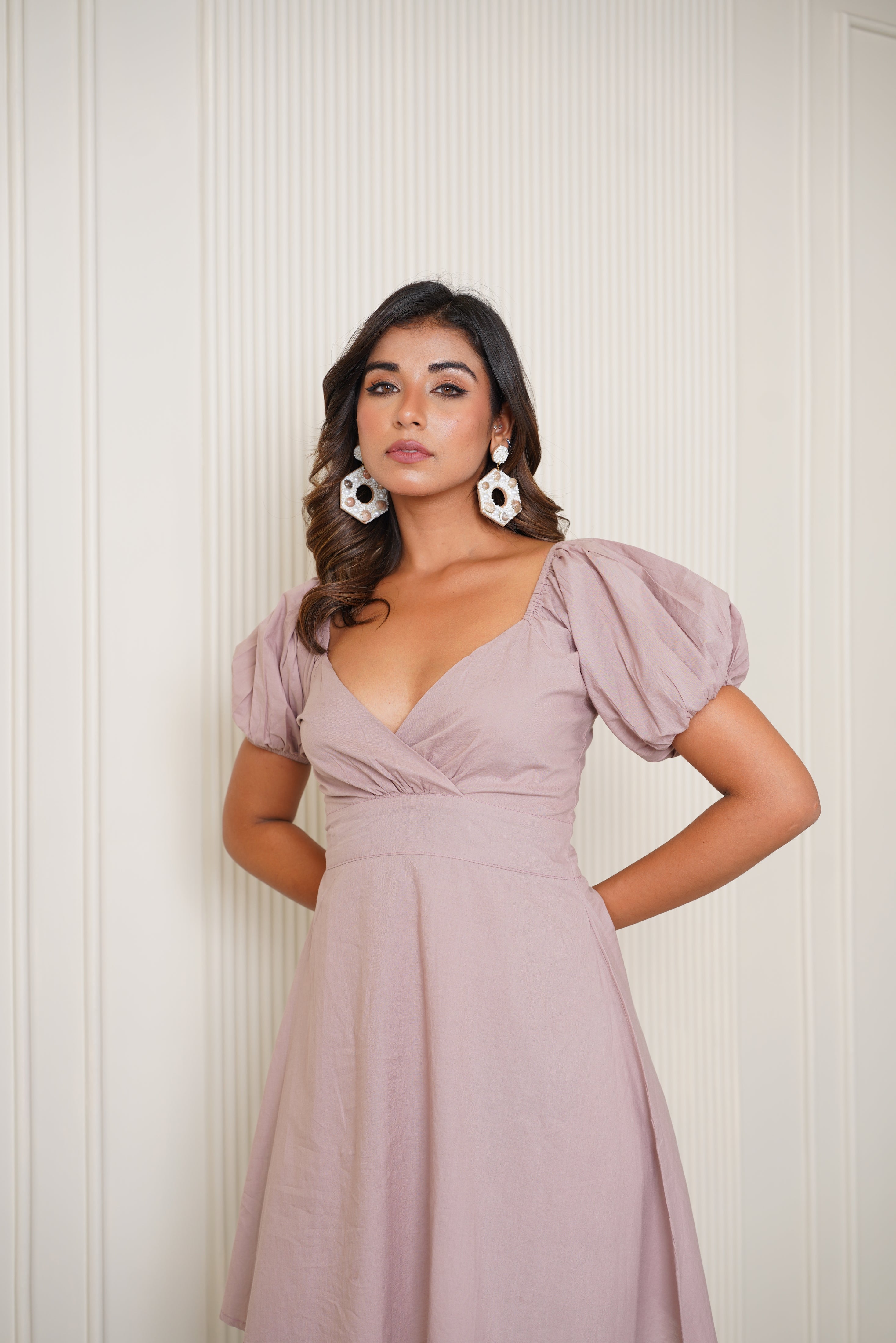 Beige Cotton Dress