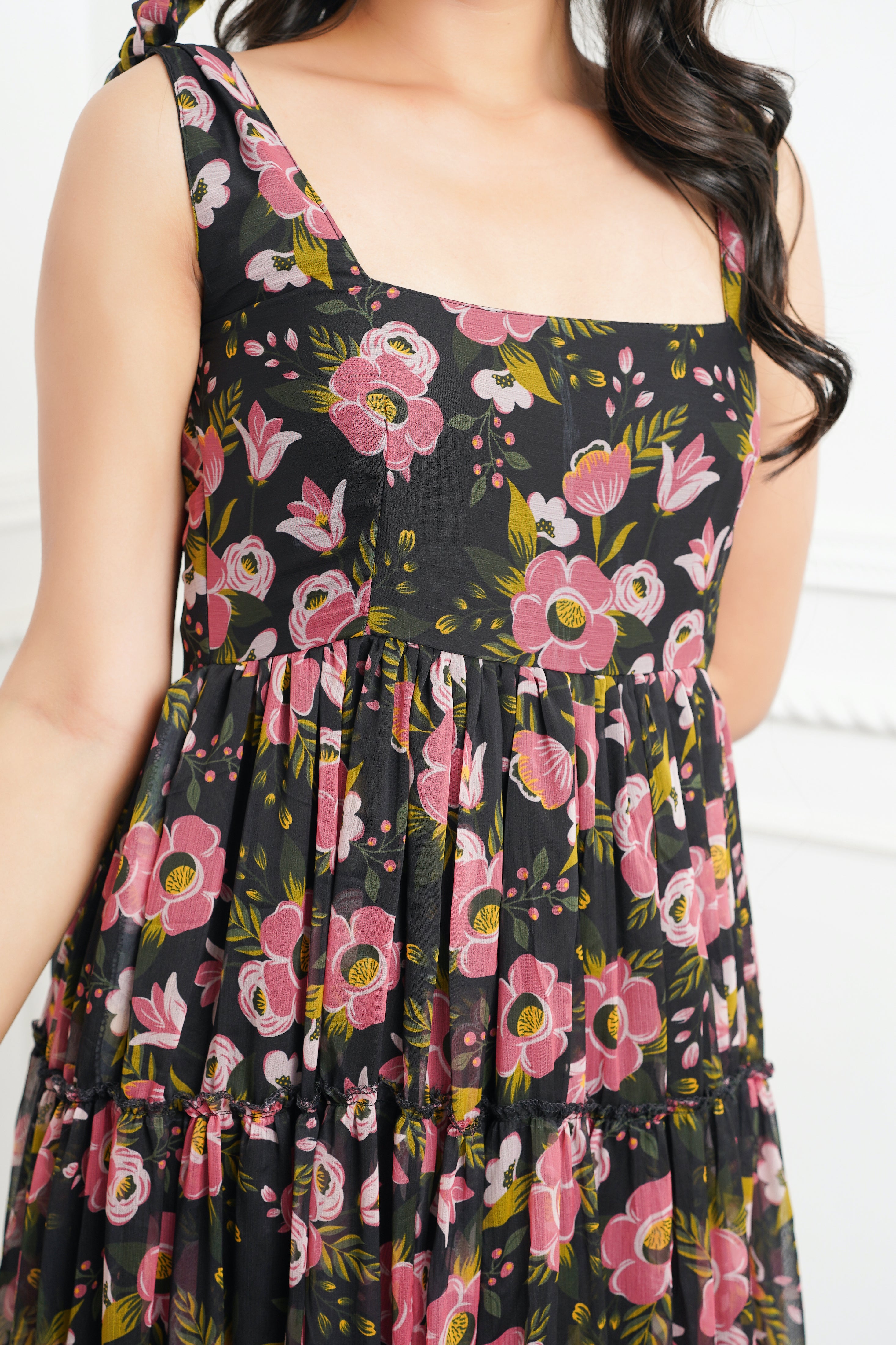 Black Flowy Maxi Dress