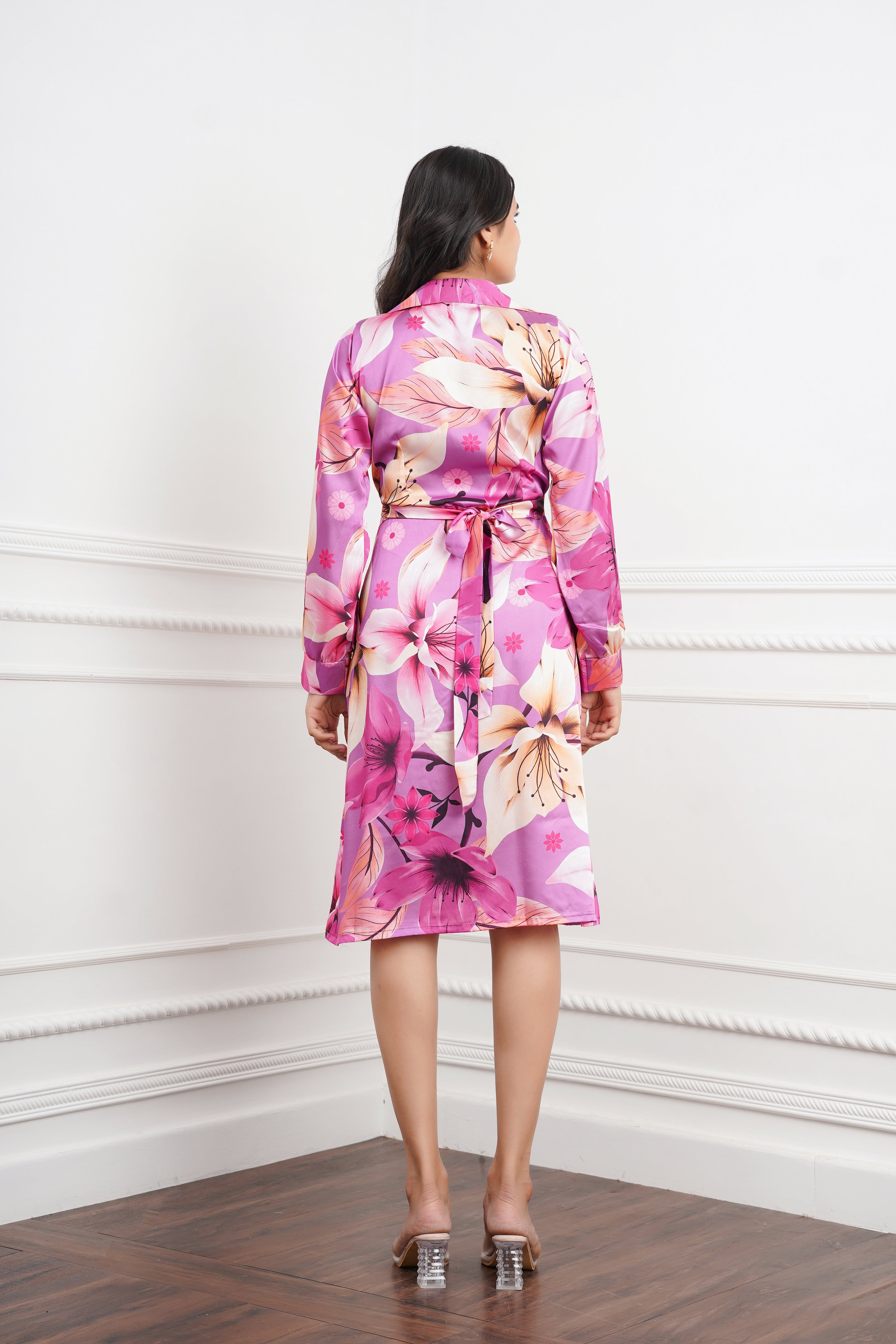 Lilac Satin dress