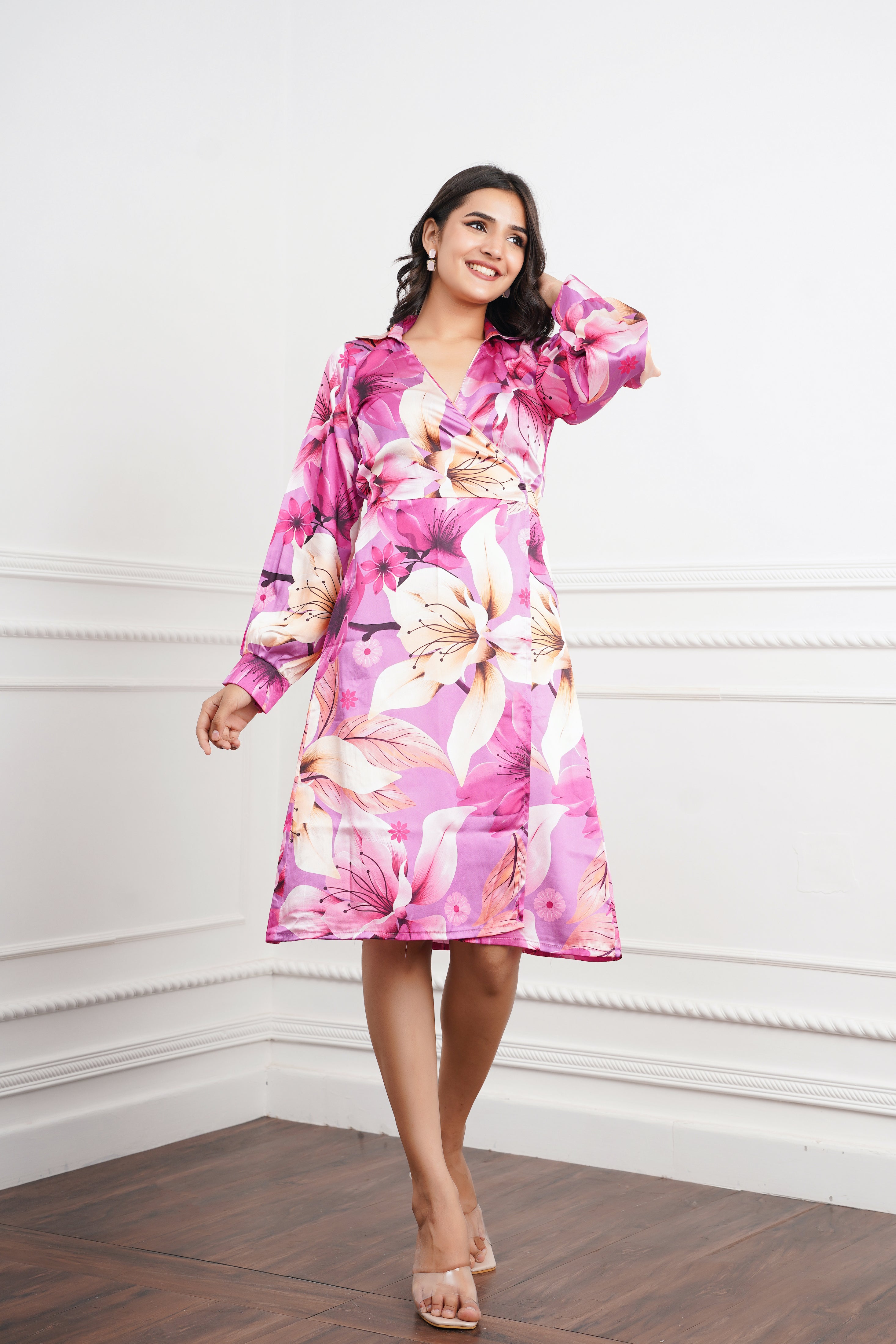 Lilac Satin dress